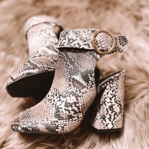NEW! Qupid Snake Print Booties